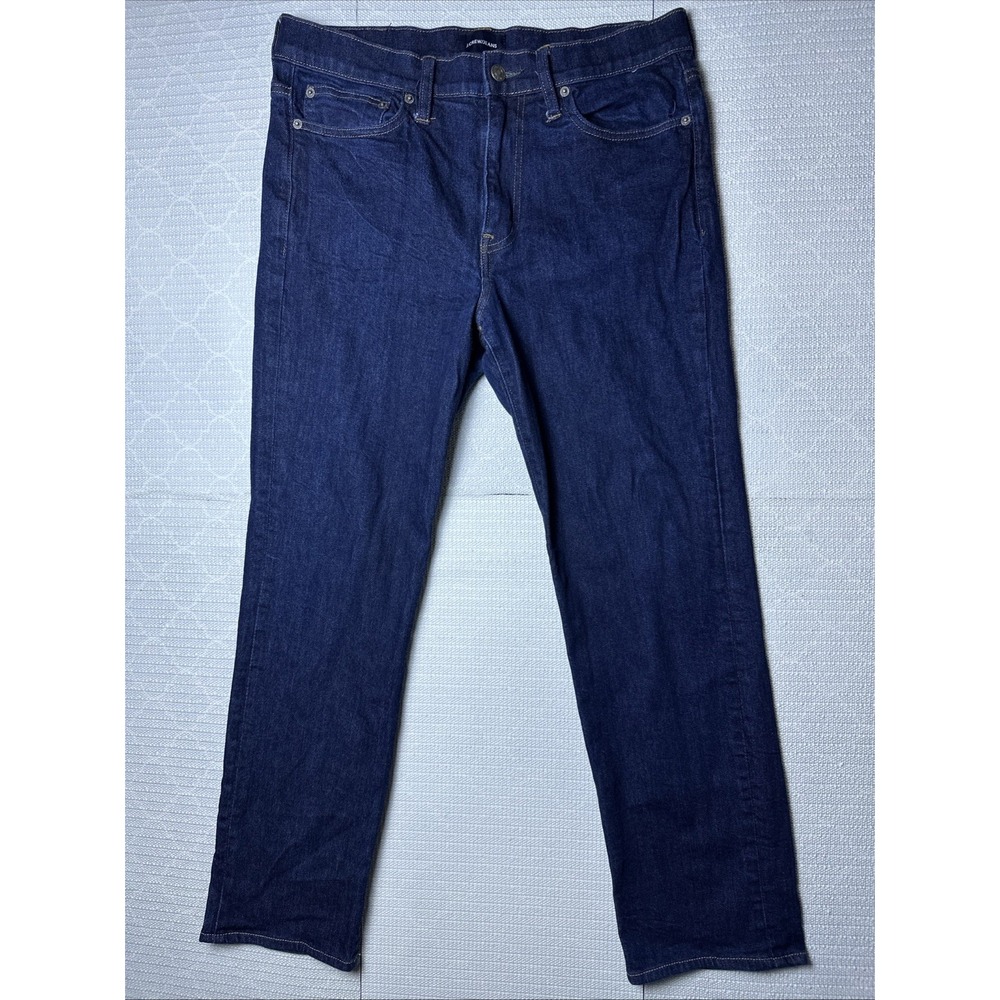 J Crew 770 Men's Straight Japanese Jeans Kurabo Stretch Blue Dark Wash 32x32